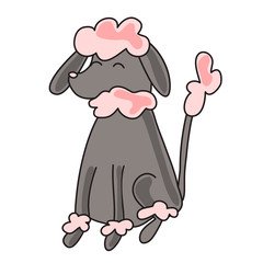 Cute dog. Vector illustration, isolated on white background