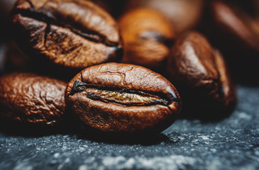 Coffee beans macro