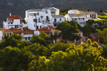 Obraz premium View of Chora village early in the morning. 