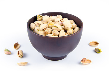 salted pistachios in bowl