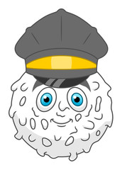 Cartoon policeman leukocyte