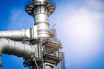 Industrial zone,The equipment of oil refining,Close-up of industrial pipelines of an oil-refinery plant,Detail of oil pipeline with valves in large oil refinery.