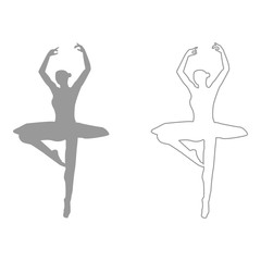 Ballet dancer  set  icon .