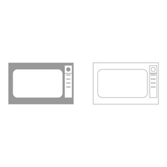 Microwave oven  set  icon .