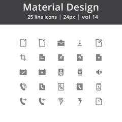 Material Design UI Line Icons