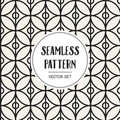 Abstract concept vector monochrome geometric pattern. Black and white minimal background. Creative illustration template. Seamless stylish texture. For wallpaper, surface, web design, textile, decor.