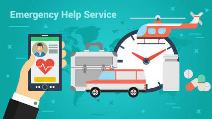 Fototapeta premium Business Banner - Emergency Help Service