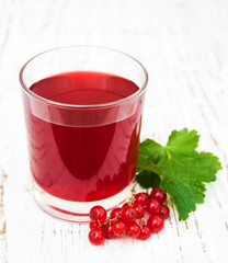 Glass of redcurrant lemonade