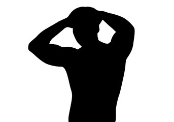 Black silhouette man