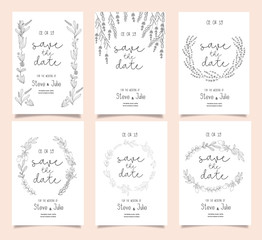 Wedding invitation Card template Set