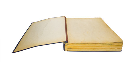 Open Old book isolated. Vintage Retro Edition