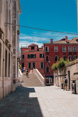 View on  ancient traditional buildings in Venice