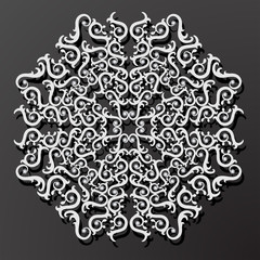 laser cut paper diamond flower vintage pattern vector