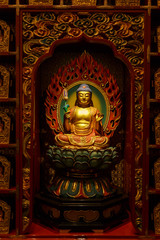 Fototapeta na wymiar Buddha at the Buddha Tooth Relic Temple, Singapore