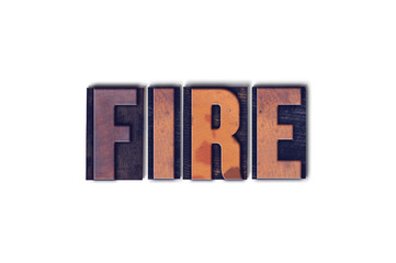 Fire Concept Isolated Letterpress Word