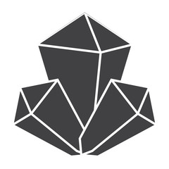 Mineral vector black silhouette on white background