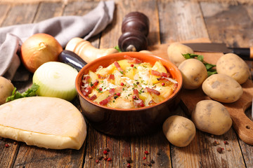 potato gratin with melted cheese