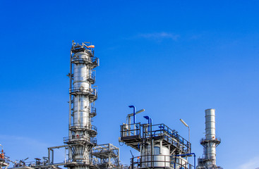 Industrial zone,The equipment of oil refining,Close-up of industrial pipelines of an oil-refinery...