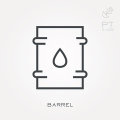 Line icon barrel