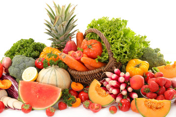 Fototapeta na wymiar assorted fruits and vegetables