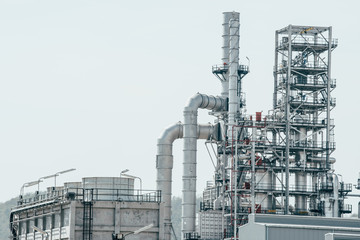 Industrial zone,The equipment of oil refining,Close-up of industrial pipelines of an oil-refinery...