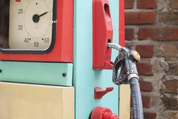 Gasoline and diesel distributor at the gas station