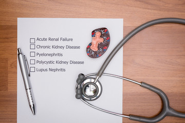 Doctor are diagnosing the disease in patient's kidney.