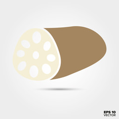 Lotus root vegetable vector icon