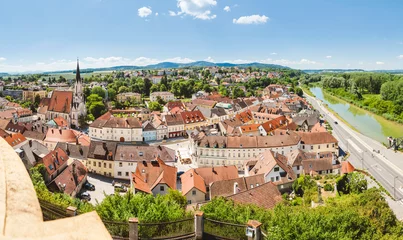 Foto op Plexiglas Panoramic view of Melk located in lower Austria © and.one