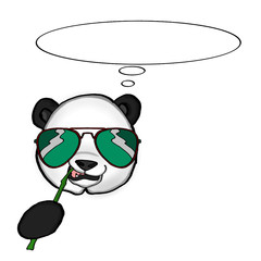 Panda head and sunglasses and thinking balloon © Serkan