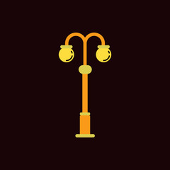 park lamp light icon vector