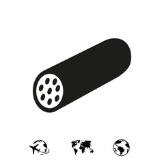 icon sausage stock vector illustration flat design
