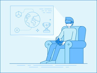 Virtual reality glasses illustration