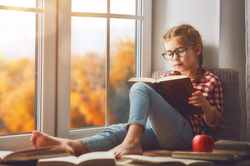 girl reading a book