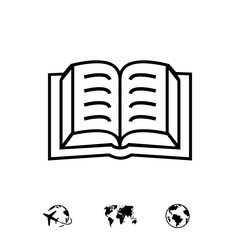 book icon stock vector illustration flat design