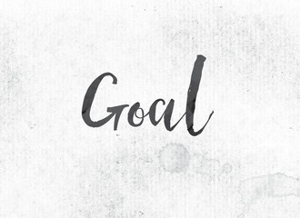 Goal Concept Painted Ink Word and Theme