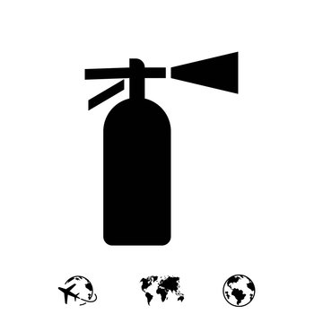  extinguisher icon  stock vector illustration flat design