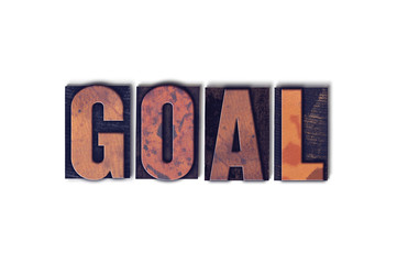 Goal Concept Isolated Letterpress Word