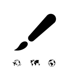 brush icon stock vector illustration flat design