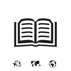 book icon stock vector illustration flat design