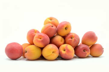 apricots on a white background isolated photo