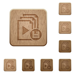 Save playlist wooden buttons