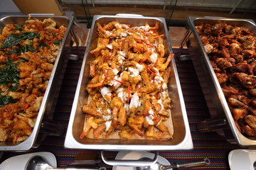 Thai Spicy Food in Buffet Catering Plate ready to eat