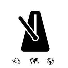 metronome icon stock vector illustration flat design