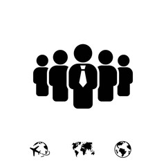 people with the leader icon stock vector illustration flat design