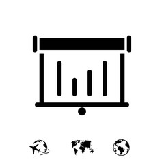 lectern with microphone icon stock vector illustration flat design