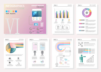 Infographic set. Big set of infographic vector elements for web, print, magazine, flyer, brochure, media, marketing and advertising concepts.