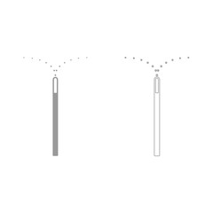 Magic wand  grey set  icon .