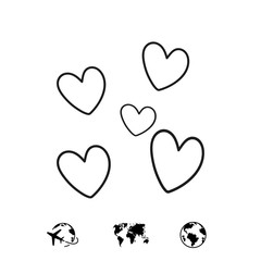 heart icon stock vector illustration flat design