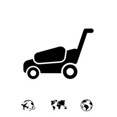 lawnmower icon stock vector illustration flat design